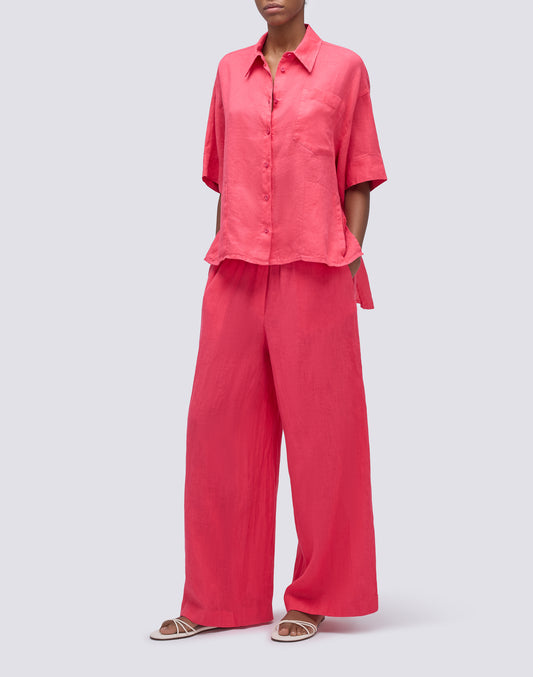 GARMENT DYED LINEN SHIRT
