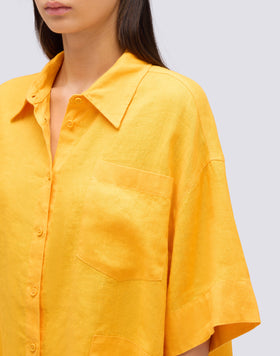 GARMENT DYED LINEN SHIRT