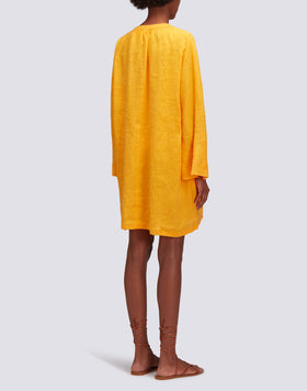 SHORT LINEN DRESS