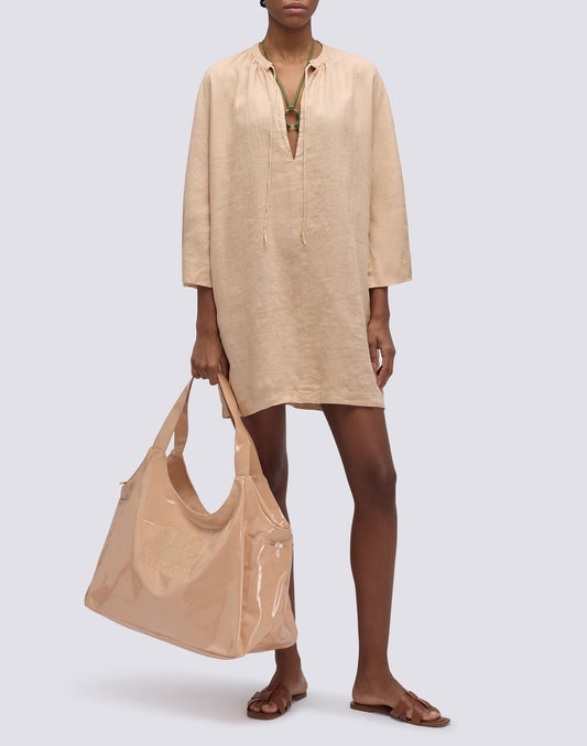 SHORT LINEN DRESS