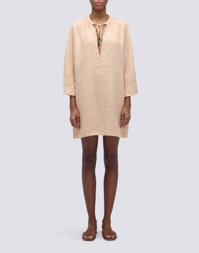 SHORT LINEN DRESS