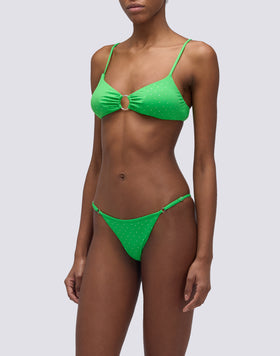 KEER - BRIEFS WITH ADJUSTABLE SIDE TIES AND RHINESTONES