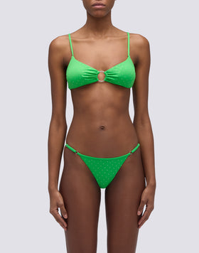 KEER - BRIEFS WITH ADJUSTABLE SIDE TIES AND RHINESTONES