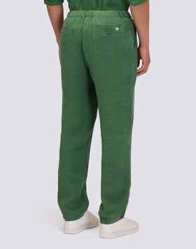 SEMI-STRETCH LINEN TROUSERS