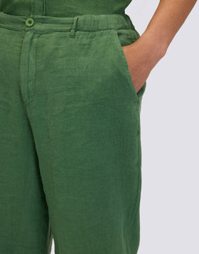 SEMI-STRETCH LINEN TROUSERS