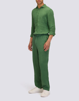 SEMI-STRETCH LINEN TROUSERS