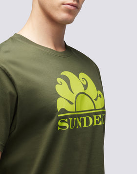 CREW NECK T-SHIRT WITH PRINTED LOGO