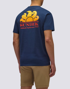 NEW HERBERT CREW NECK T-SHIRT WITH  MAXI-LOGO