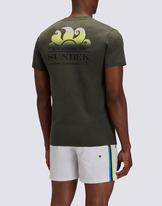 NEW HERBERT CREW NECK T-SHIRT WITH MAXI LOGO