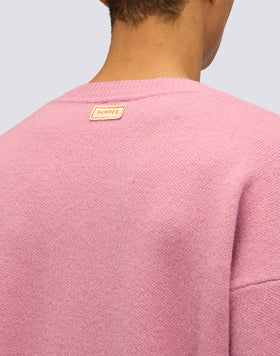 MEN'S CREW NECK JACQUARD SWEATER WITH ABSTRACT PATTERN