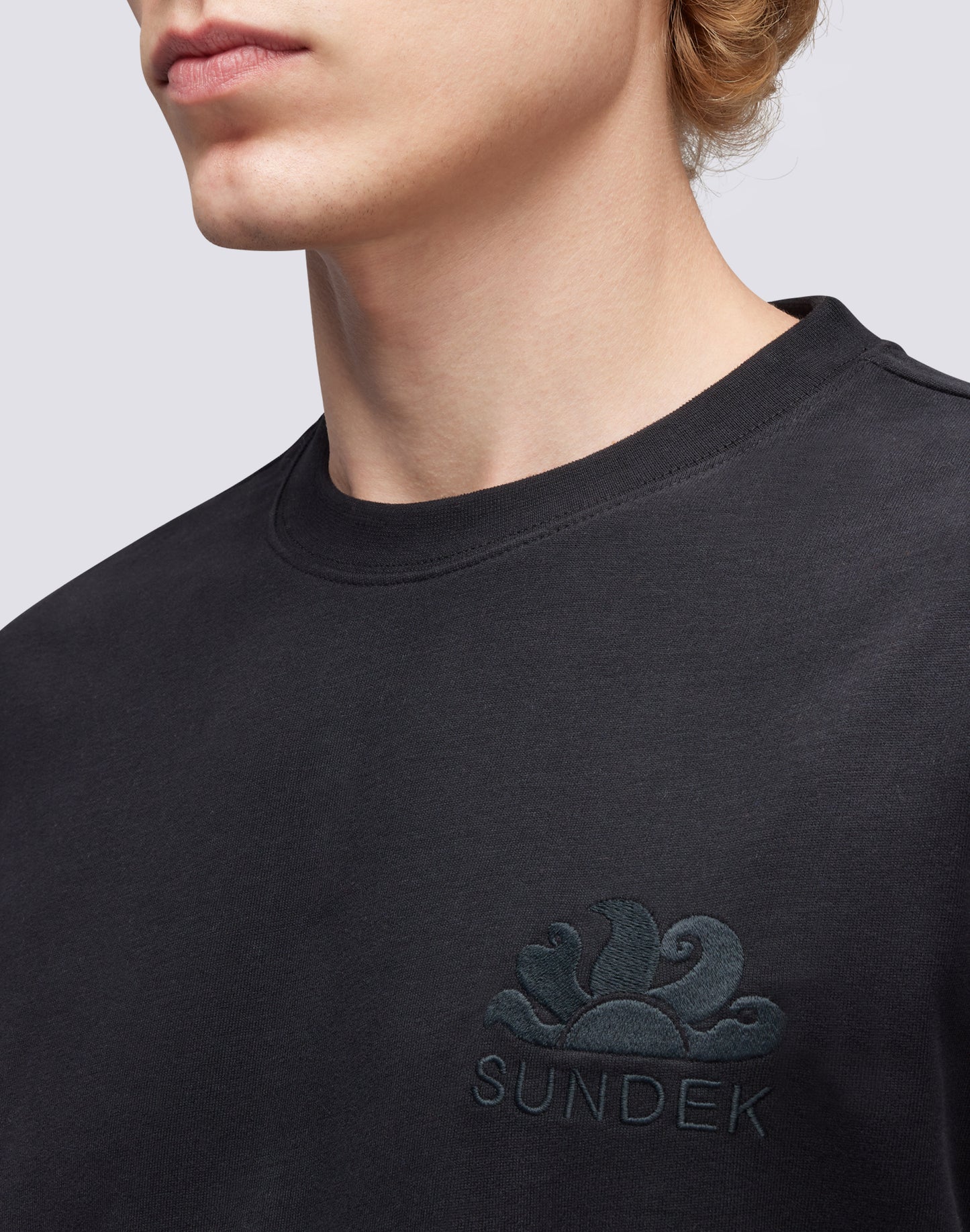 CREW NECK T-SHIRT WITH EMBROIDERED LOGO