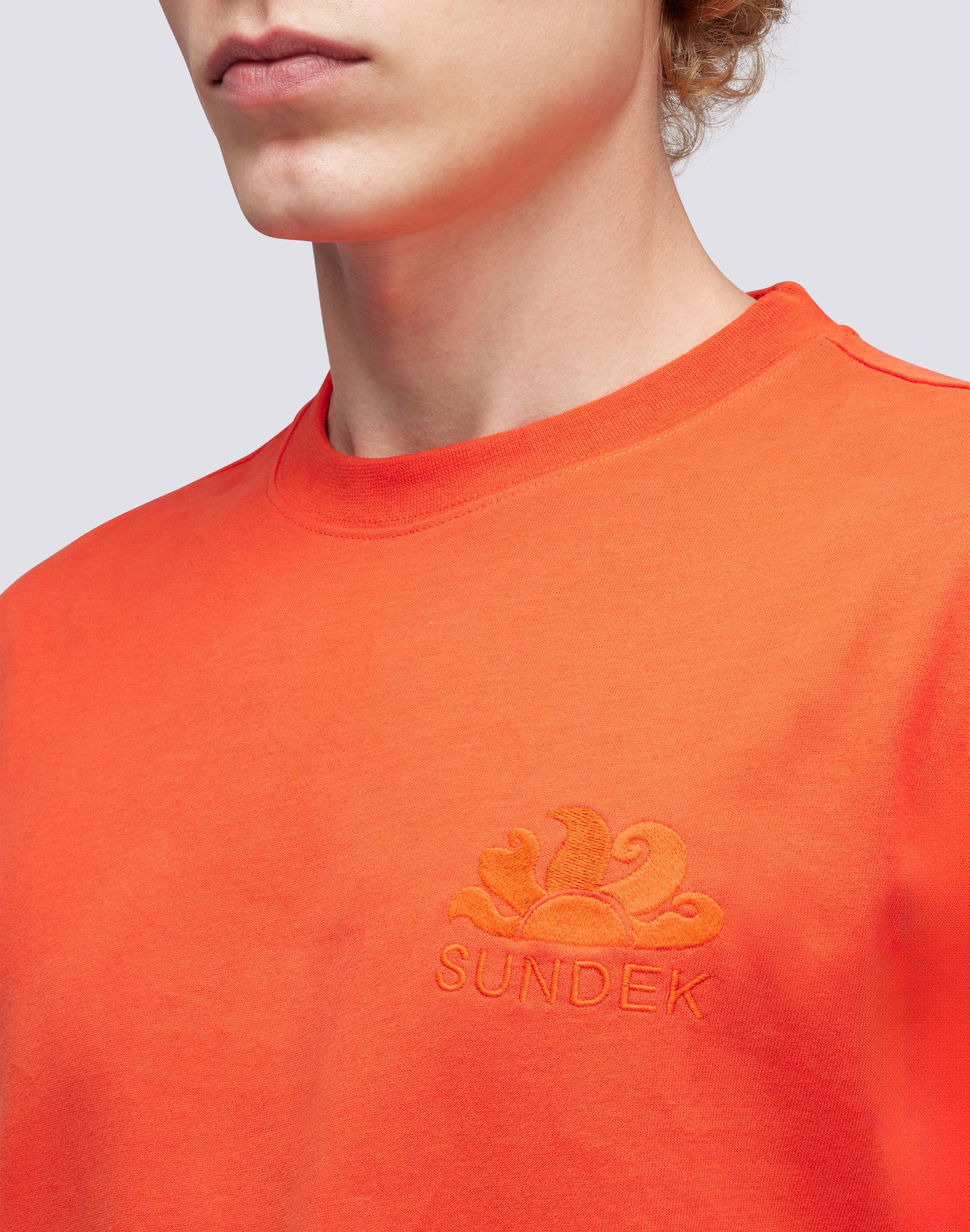 CREW NECK T-SHIRT WITH EMBROIDERED LOGO