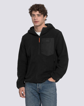 GIACCA UOMO IN PILE FULL ZIP CON CAPPUCCIO