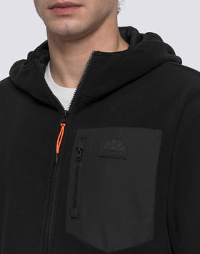 GIACCA UOMO IN PILE FULL ZIP CON CAPPUCCIO