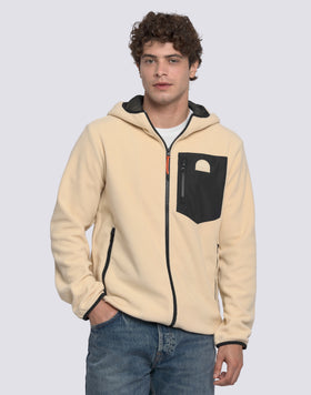 GIACCA UOMO IN PILE FULL ZIP CON CAPPUCCIO