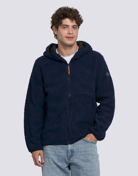 GIACCA TEDDY UOMO CON CAPPUCCIO E ZIP