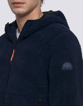 GIACCA TEDDY UOMO CON CAPPUCCIO E ZIP