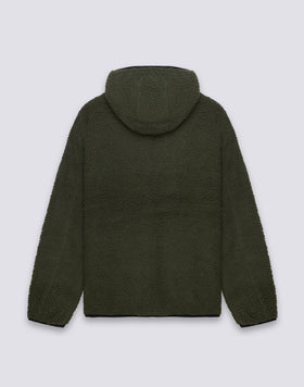 MEN'S TEDDY JACKET WITH HOOD AND ZIP