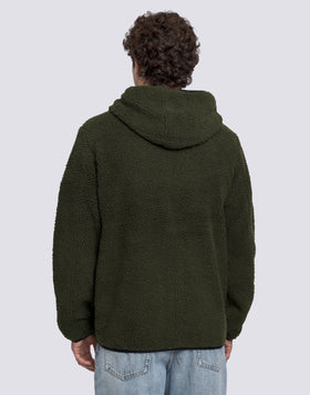 MEN'S TEDDY JACKET WITH HOOD AND ZIP