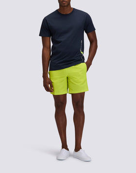 MEN'S CREW NECK T-SHIRT WITH VERTICAL LOGO PRINT