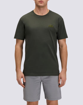 MEN'S CREW NECK T-SHIRT WITH EMBOSSED LOGO
