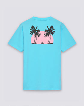 MEN'S T-SHIRT WITH TRIPPING PALM PRINT
