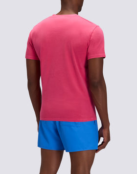 MEN'S CREW NECK T-SHIRT WITH PALM EMBROIDERY