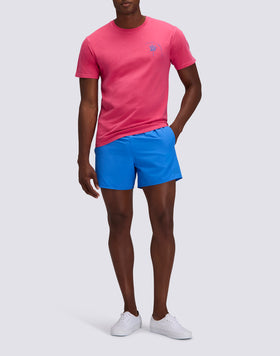 MEN'S CREW NECK T-SHIRT WITH PALM EMBROIDERY