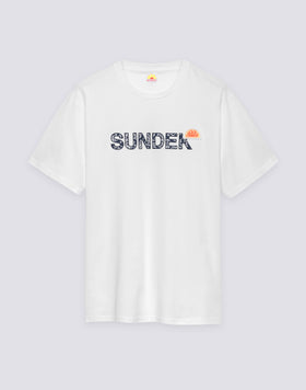 MEN'S CREW NECK T-SHIRT WITH ARCHIVE HIBISCUS PRINT