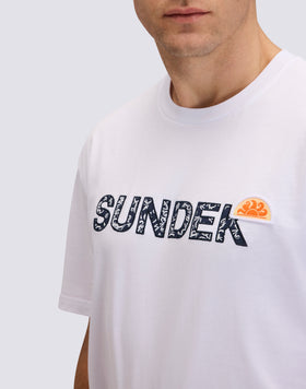 MEN'S CREW NECK T-SHIRT WITH ARCHIVE HIBISCUS PRINT