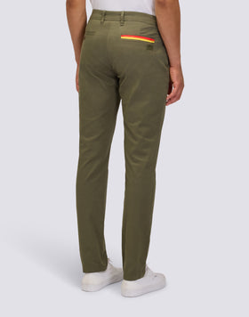 TWILL STRETCH CHINO TROUSERS