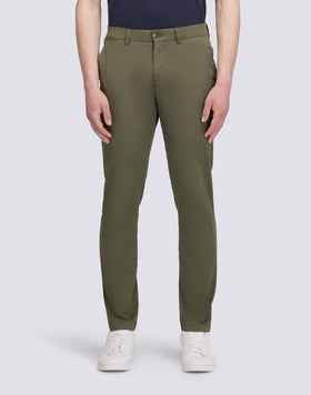 TWILL STRETCH CHINO TROUSERS