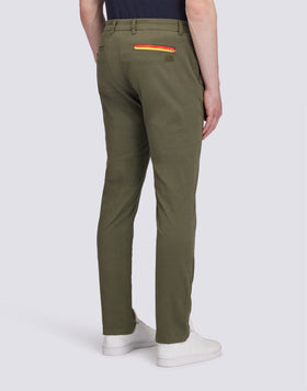 TWILL STRETCH CHINO TROUSERS