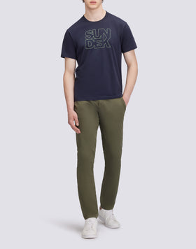TWILL STRETCH CHINO TROUSERS