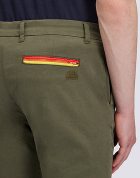TWILL STRETCH CHINO TROUSERS