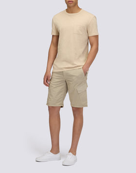 MEN'S GARMENT-DYED STRETCH POPLIN CARGO WALKSHORT
