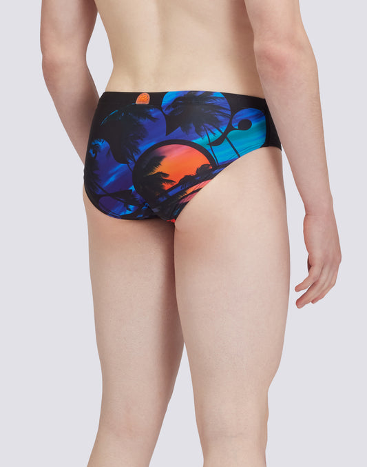 PALM PRINT SWIM BRIEF