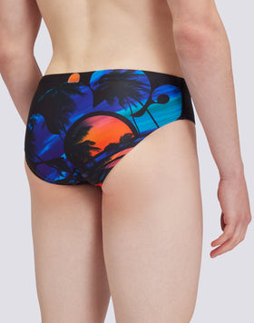 PALM PRINT SWIM BRIEF