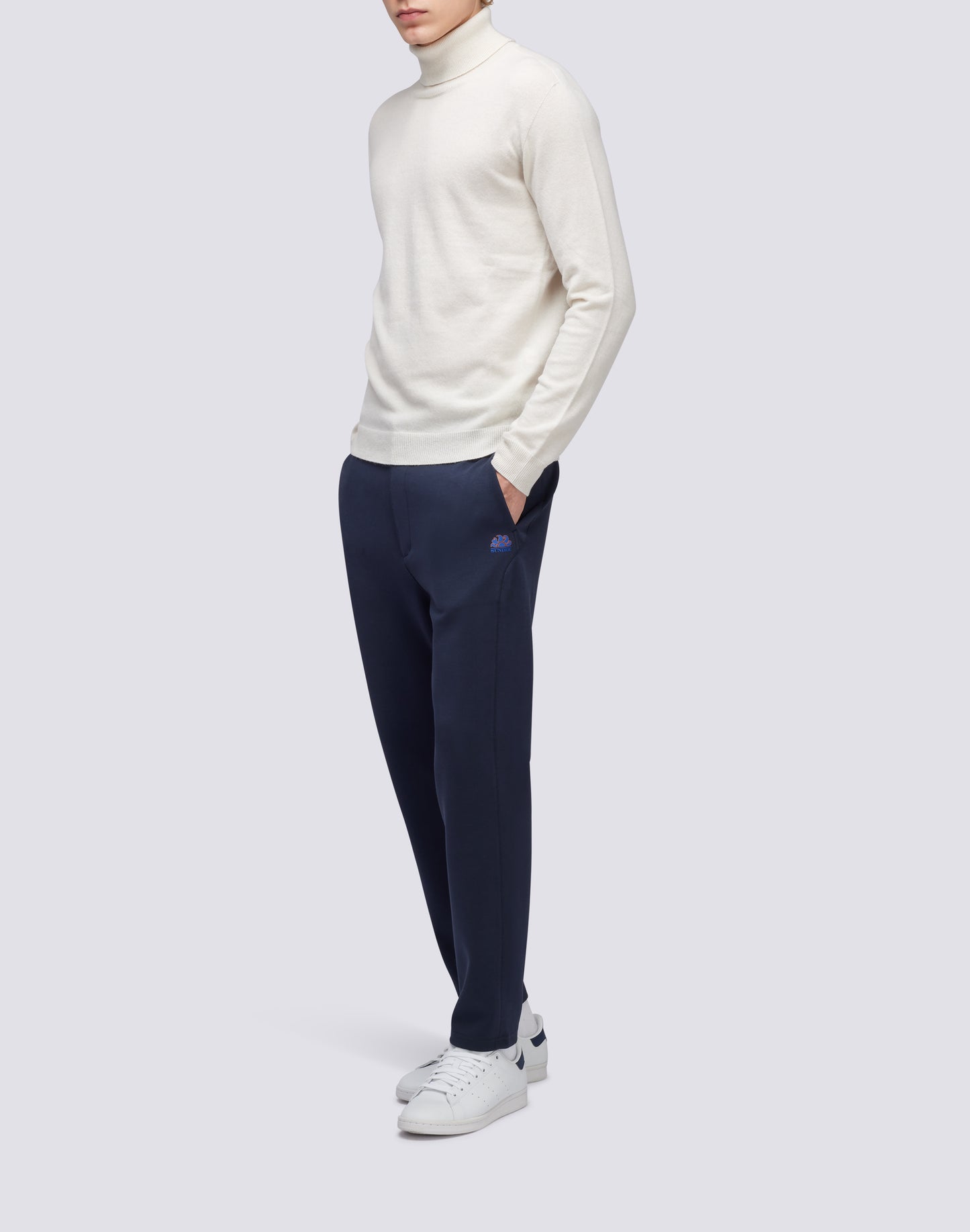 CASHMERE BLEND HIGH NECK SWEATER