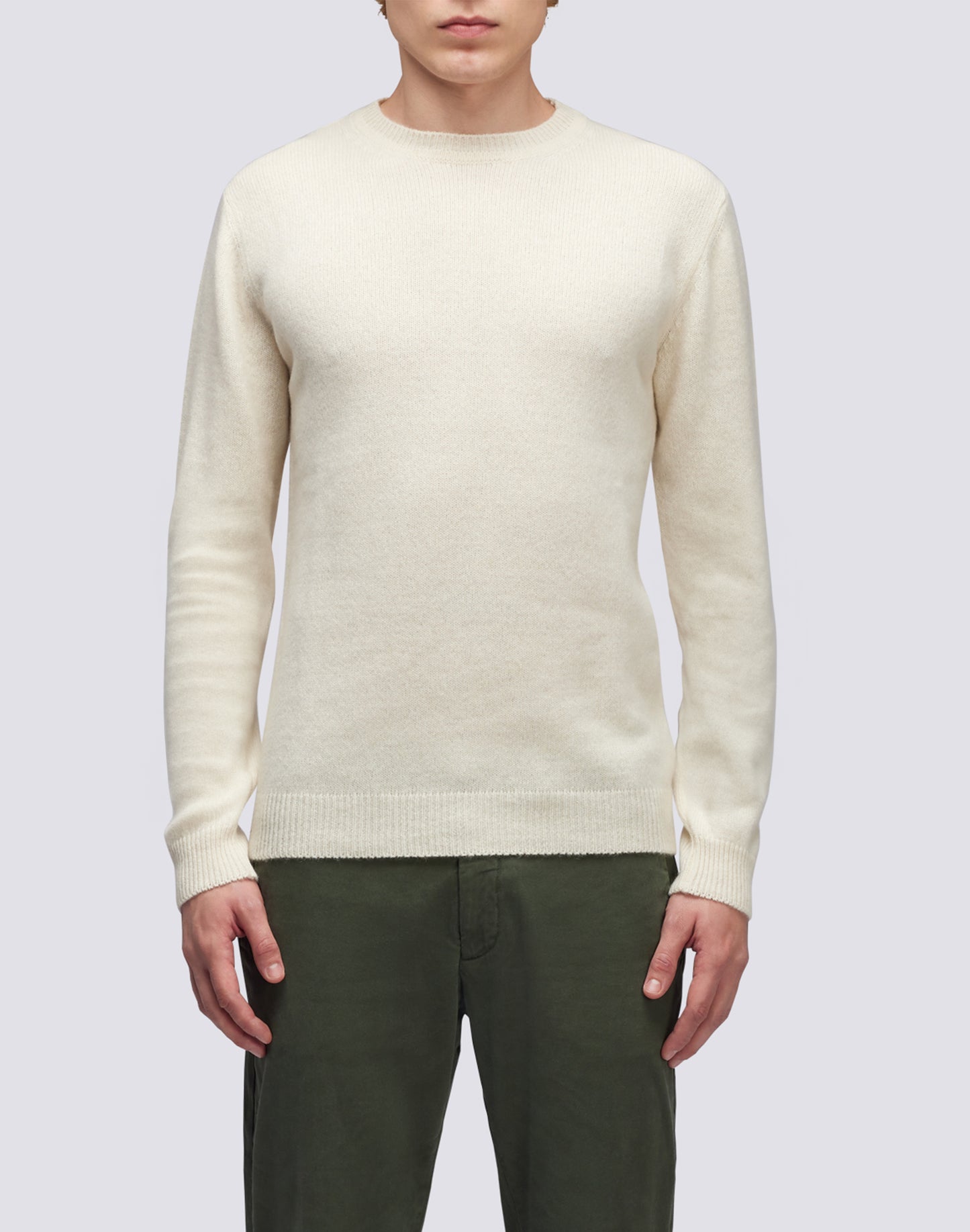 CREW NECK CASHMERE BLEND SWEATER