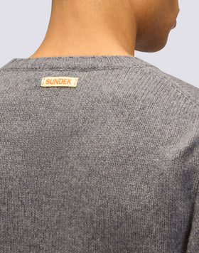 MEN'S CREW NECK SWEATER IN MERINO WOOL AND CASHMERE