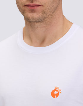 MICRO-PRINT CAPSULE T-SHIRT WITH PALM TREE