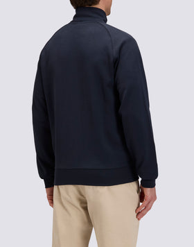 FULL ZIP SWEATSHIRT WITH TRICOLOUR DETAIL