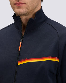 FULL ZIP SWEATSHIRT WITH TRICOLOUR DETAIL