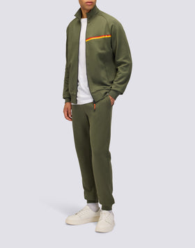FULL ZIP SWEATSHIRT WITH TRICOLOUR DETAIL