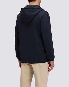 MEN'S HOODIE IN RECYCLED INTERLOCK COTTON