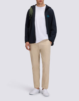 MEN'S HOODIE IN RECYCLED INTERLOCK COTTON