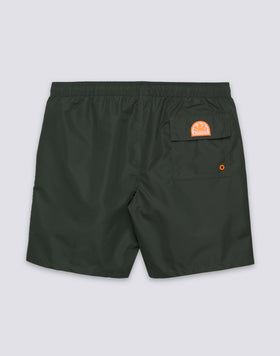 COSTUME DA BAGNO UOMO LUNGHEZZA MEDIA VITA ELASTICATA CON PIPING