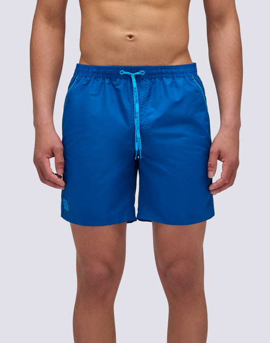 MID-LENGTH SWIM SHORTS WITH AN ELASTICATED WAISTBAND