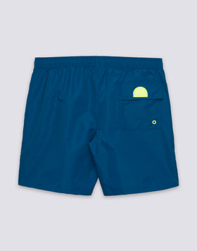 COSTUME DA BAGNO UOMO LUNGHEZZA MEDIA VITA ELASTICATA CON PIPING